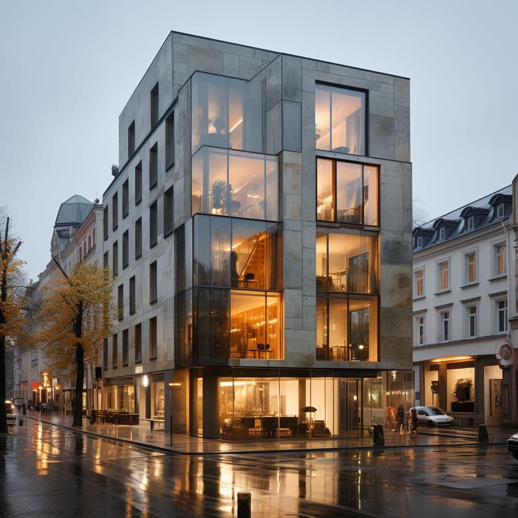 Anonymous modern office exterior representing the Fortune 500 energy utility case study