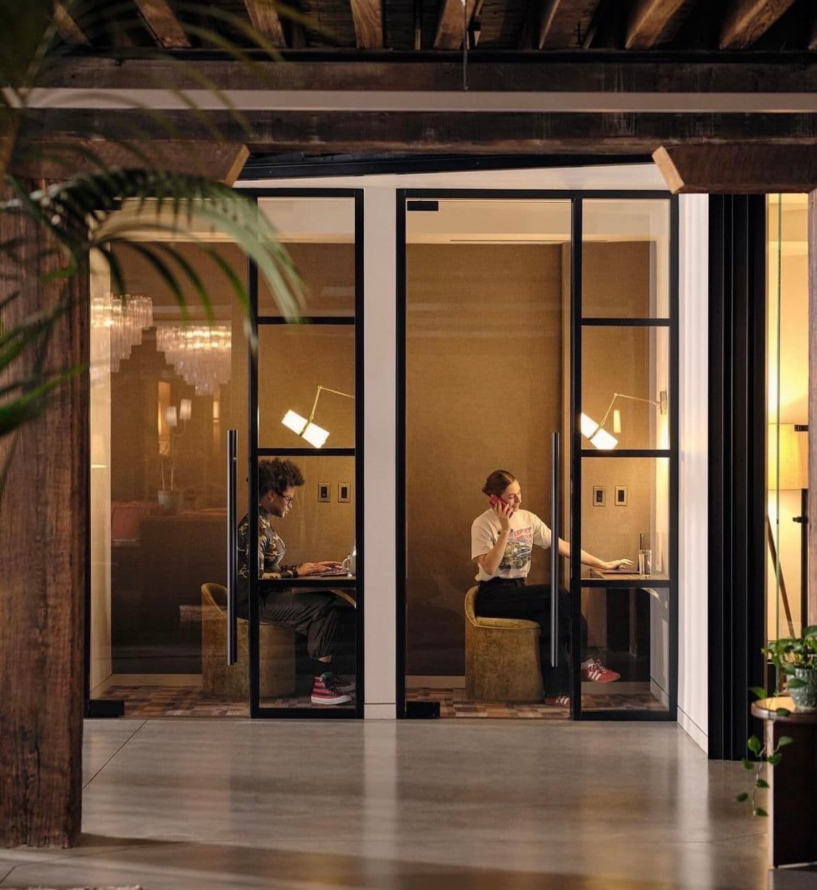 Team working in a modern office