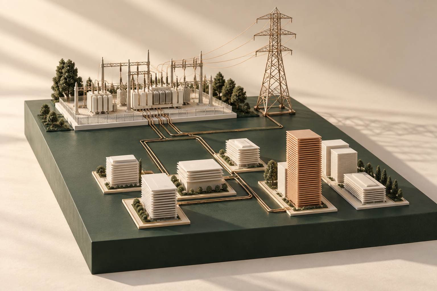 A physical model illustrating utility operating capacity
